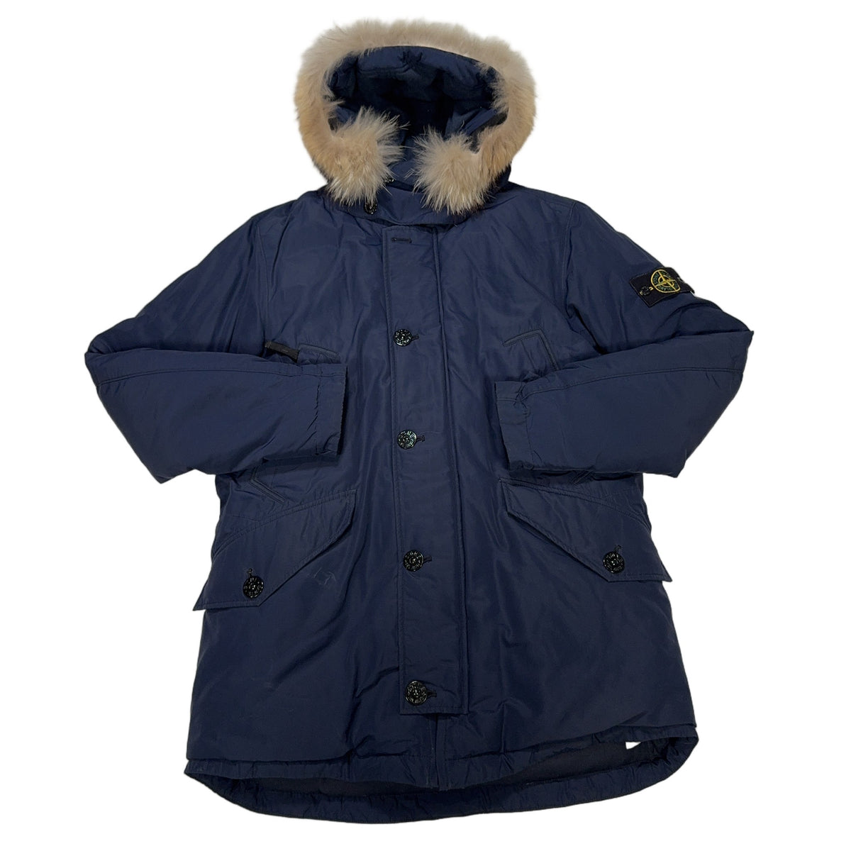 Stone Island Micro Reps Down Hooded Parka – Navy