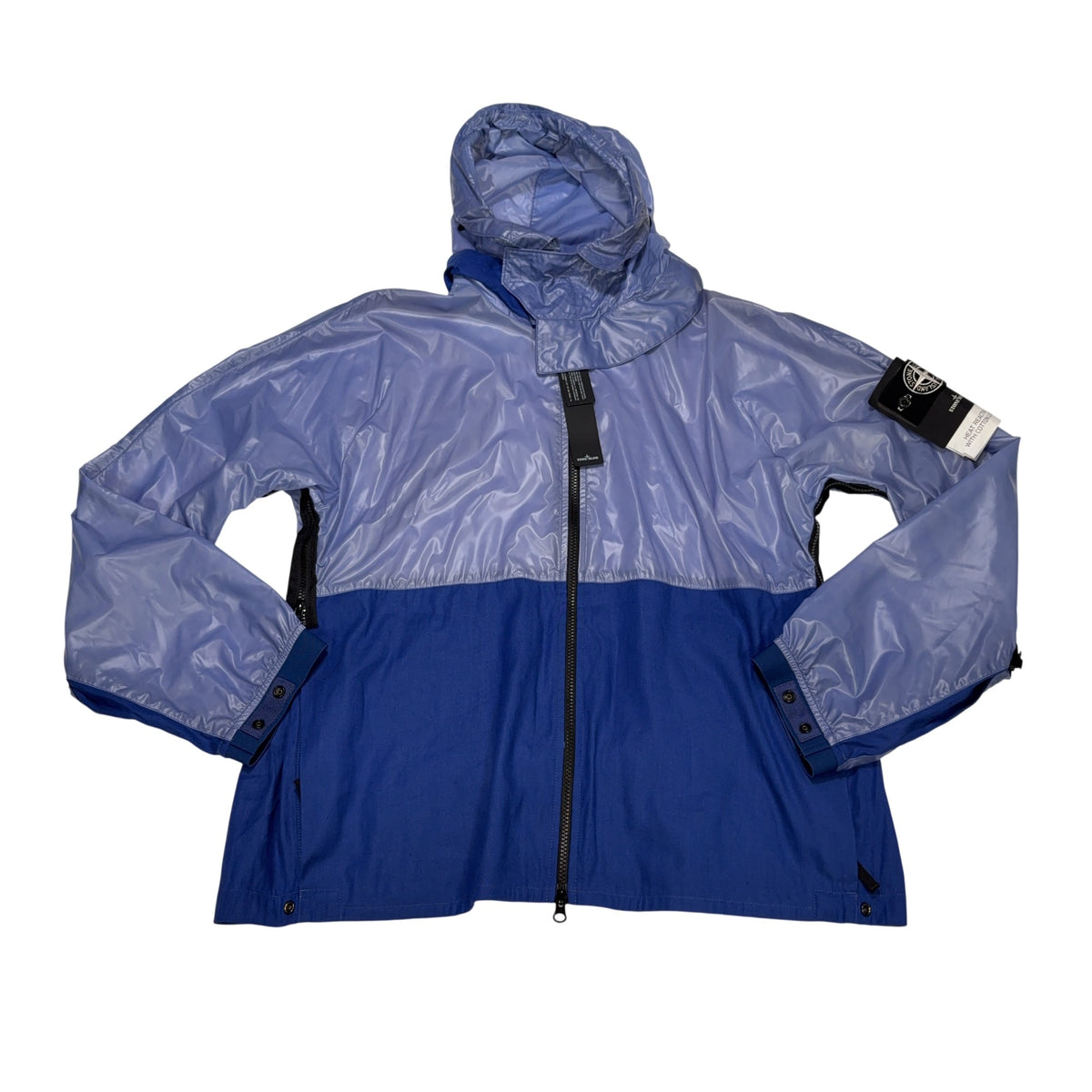 Stone Island Heat Reactive Lamy With Cotton Linen Tela Blue Jacket