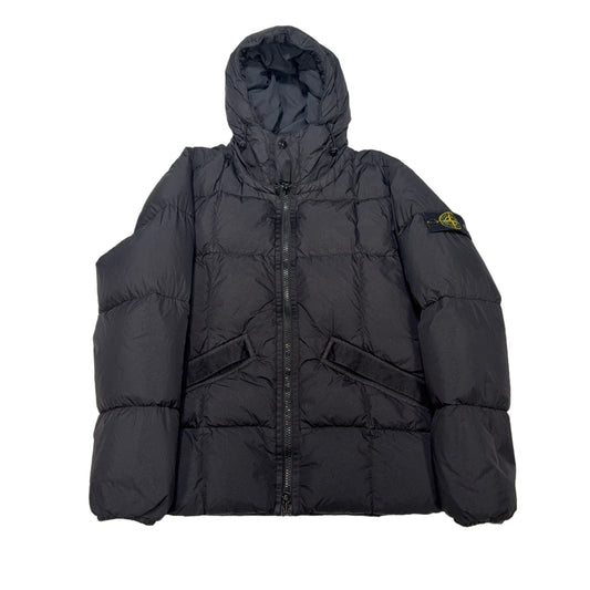 Stone Island Garment Crinkle Reps NY Down Black Coat