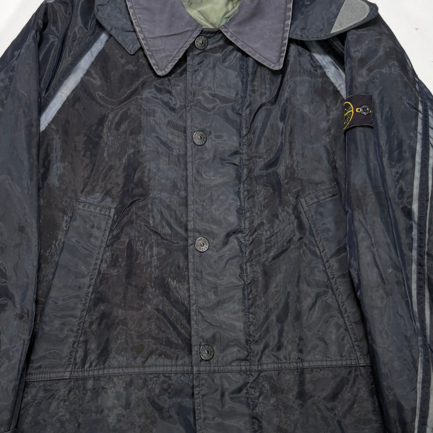 Stone Island Mesh Shimmer Black Coats