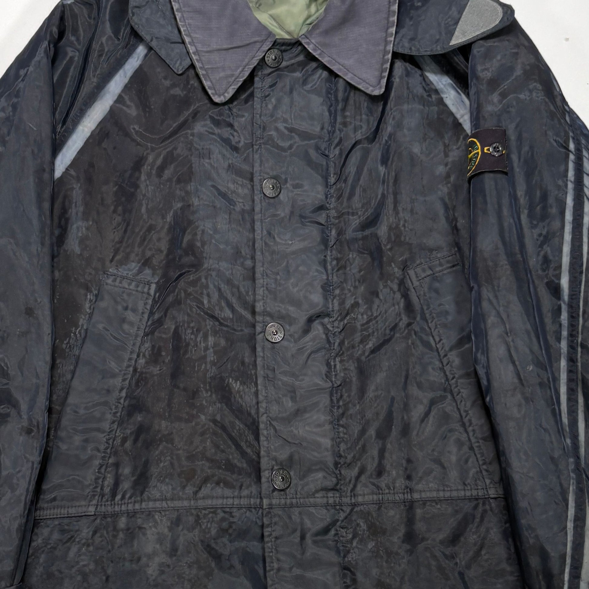 Stone Island Mesh Shimmer Black Coats