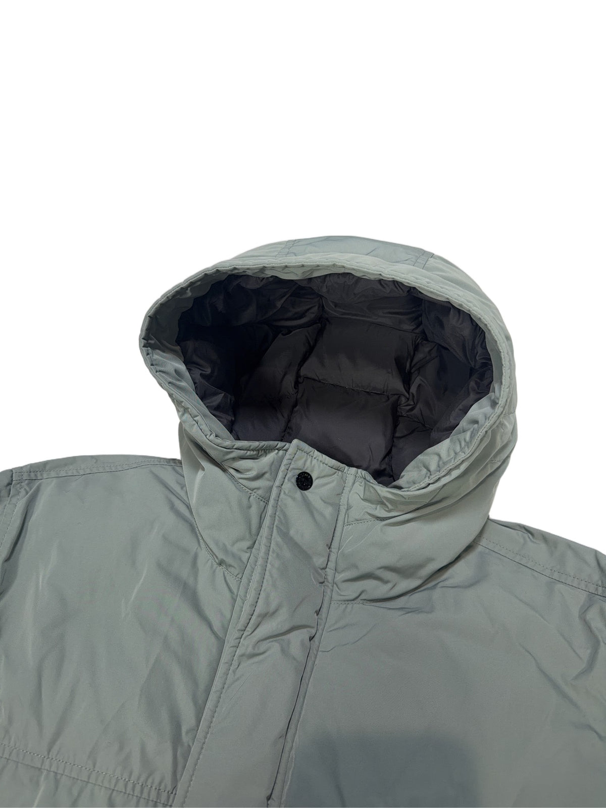 Stone Island Micro Twill Down Hooded Coat – Green