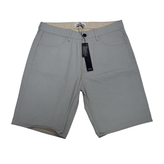 Stone Island Logo Patch Grey Shorts