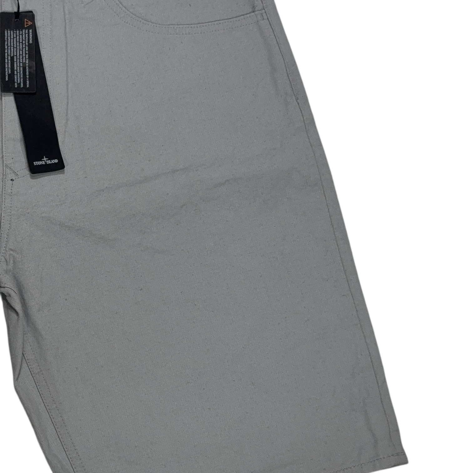 Stone Island Logo Patch Grey Shorts