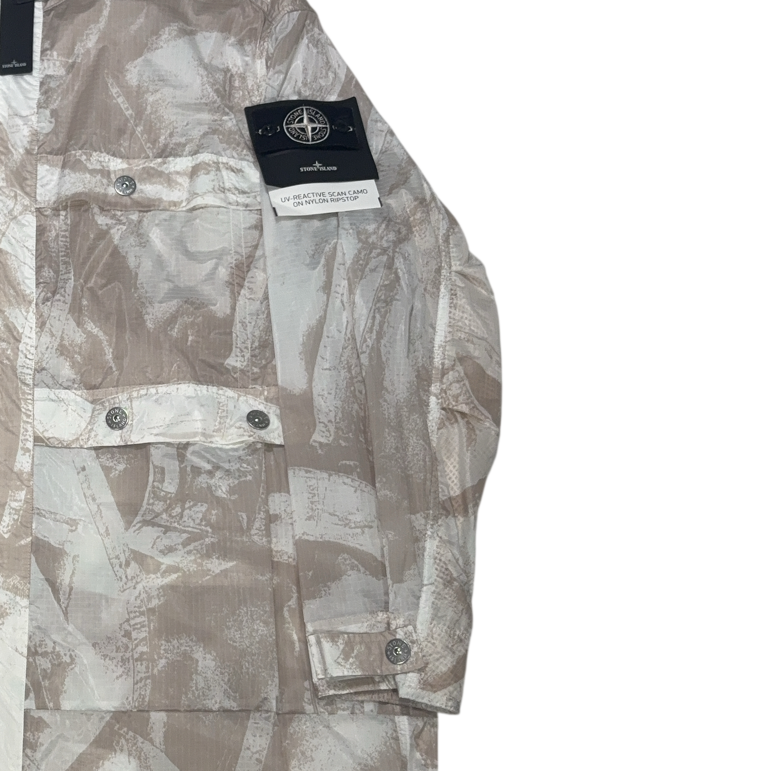 Stone Island UV - Reactive Scan Camo On Nylon Ripstop Beige Jacket
