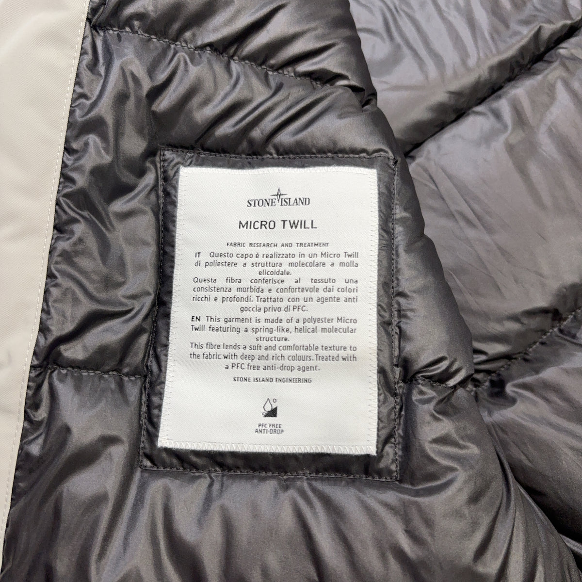 Stone Island Micro Twill Grey Coat