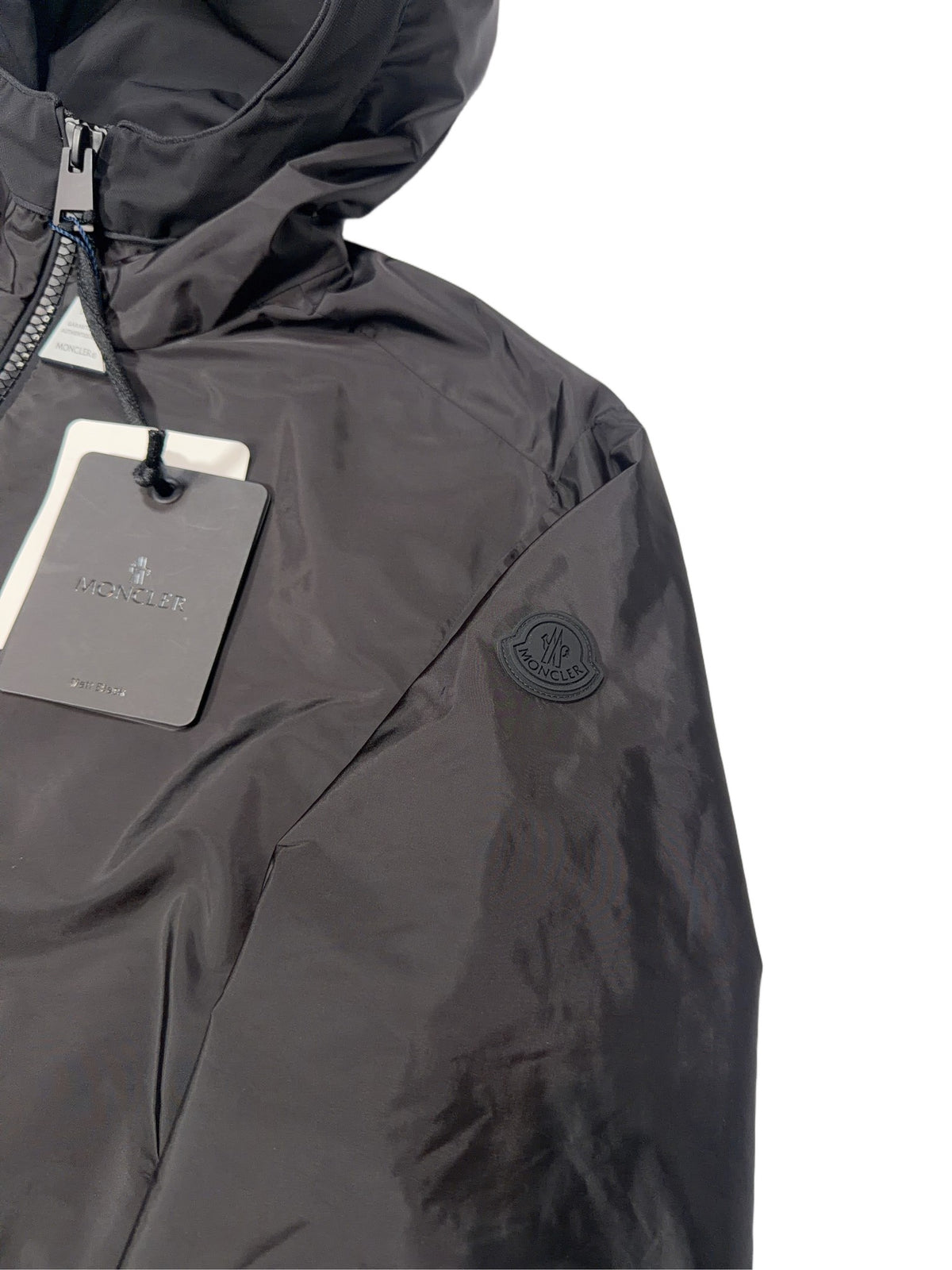 Moncler Lightweight Hooded Zip Jacket – Black