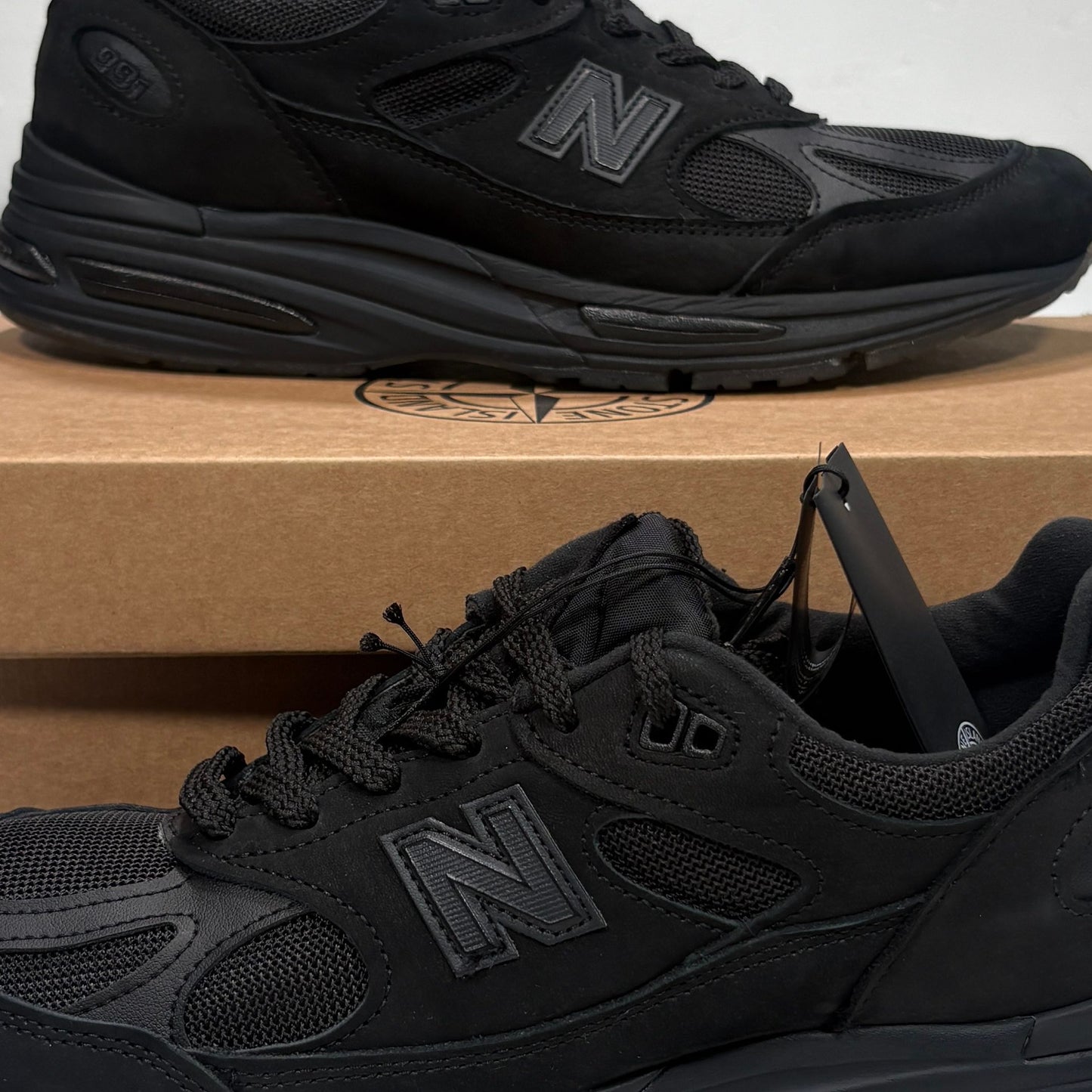 Stone Island X New Balance 991V2 Ghost Black Trainers