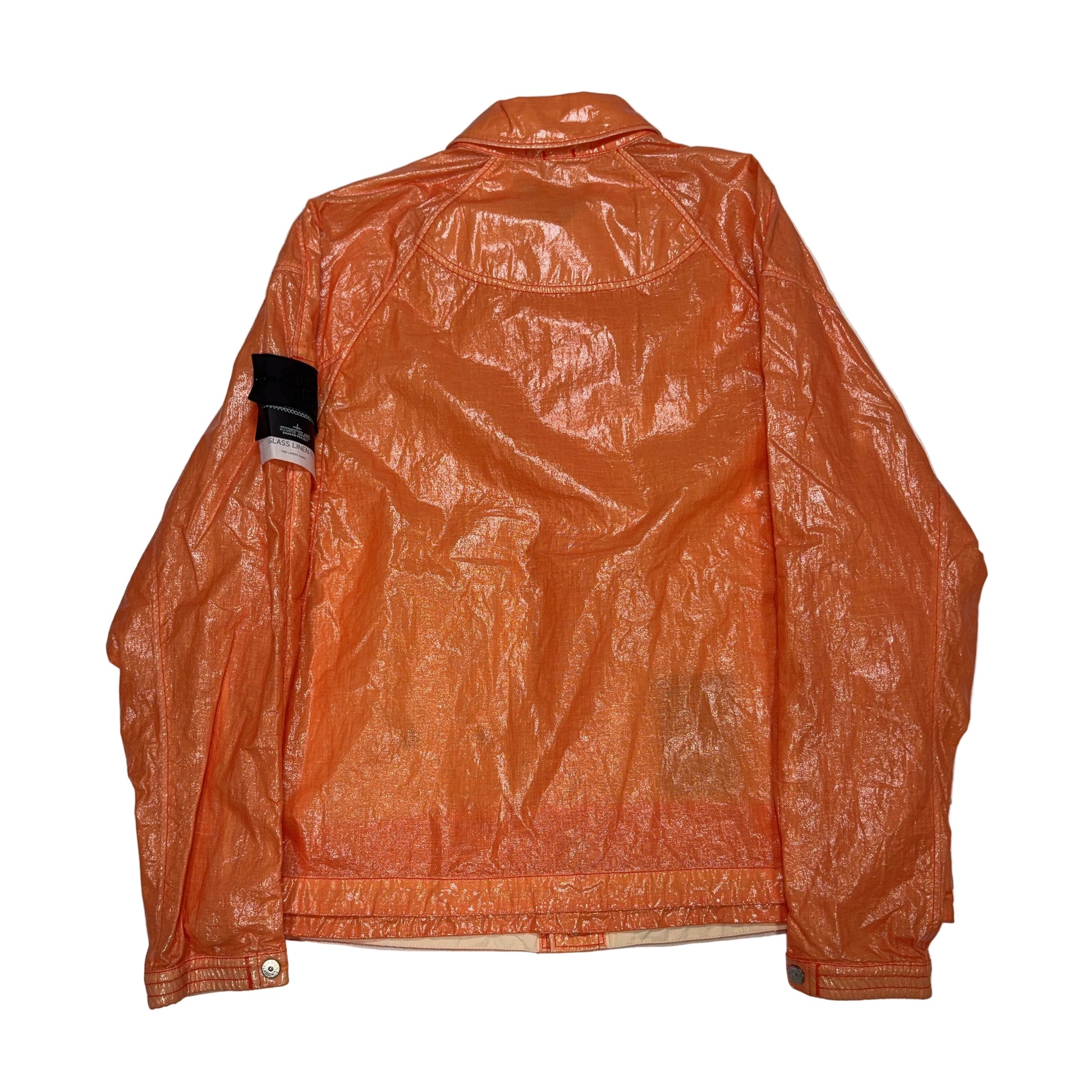 Stone Island Shadow Project Glass Linen-TC Orange Jacket