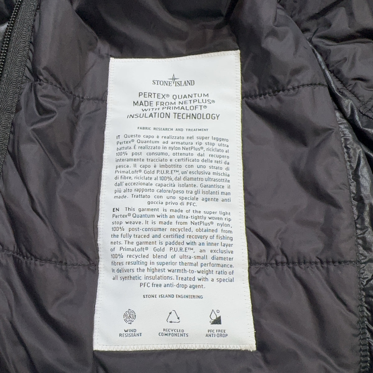 Stone Island Pertex Quantum Black Jacket