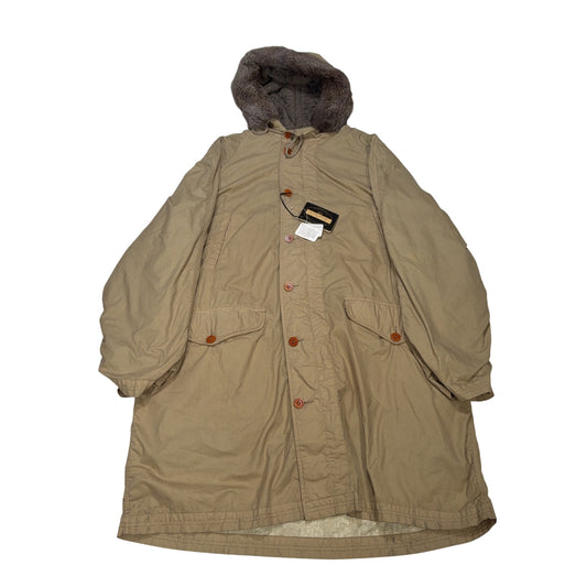 Cp Company 1992 Real Rabbit Fur Removable Padded Liner Beige Jacket