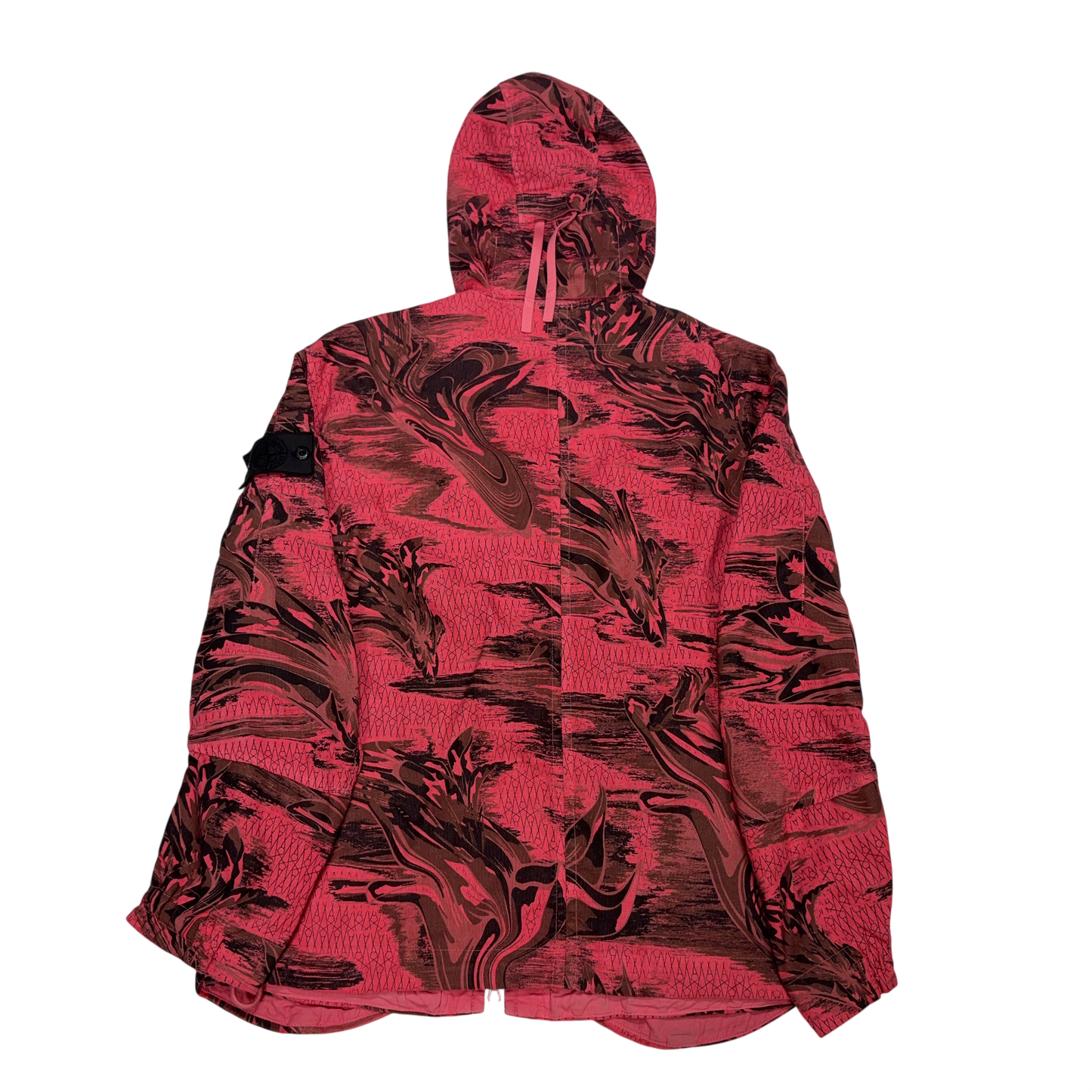 Stone Island Printed Shadow Linen Cordura - TC Pink Hooded Jacket