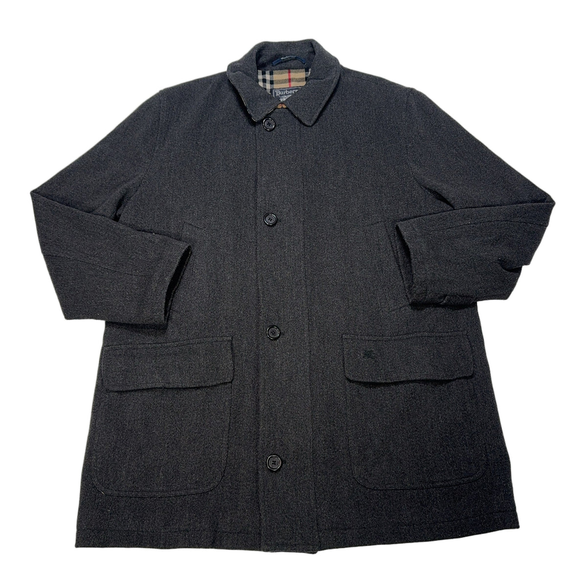 Burberry Vinatge Checkered Coat – Grey