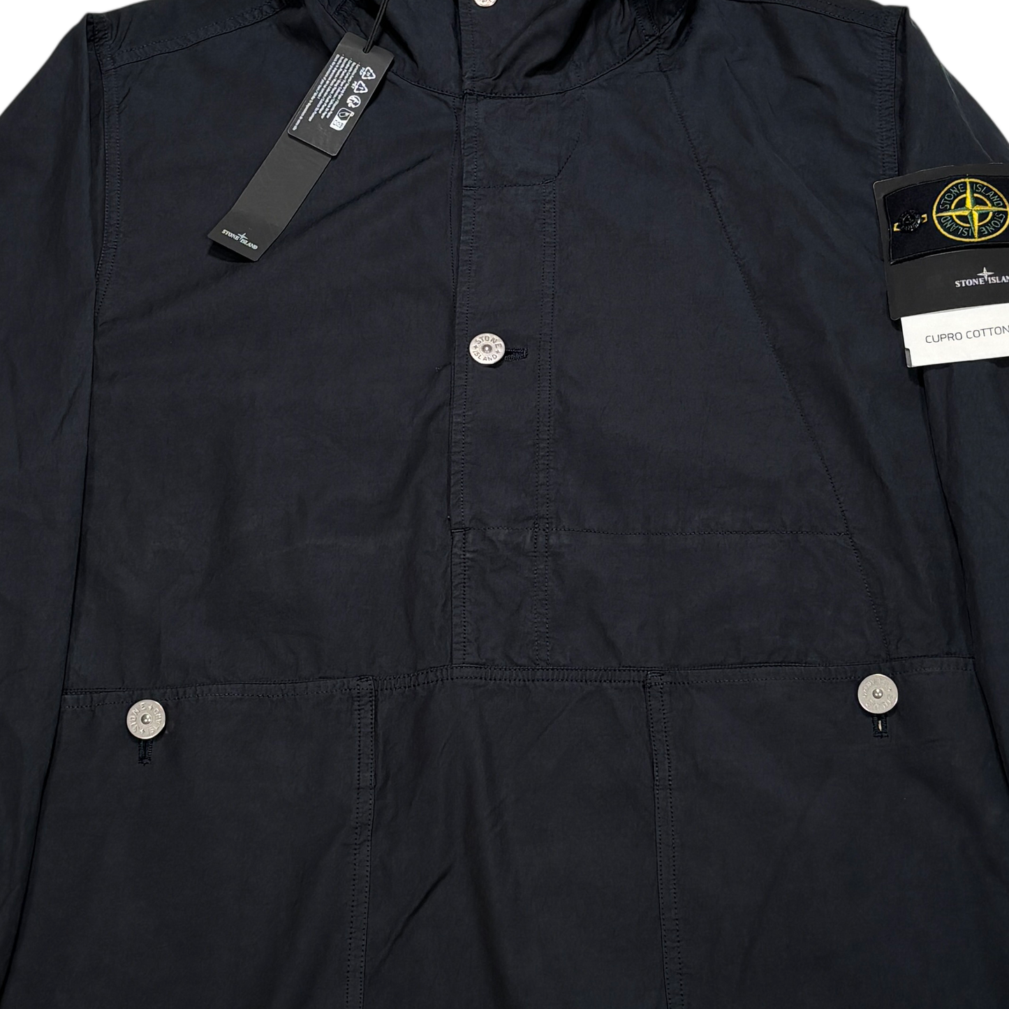Stone Island Navy Cupro Cotton Twill-TC