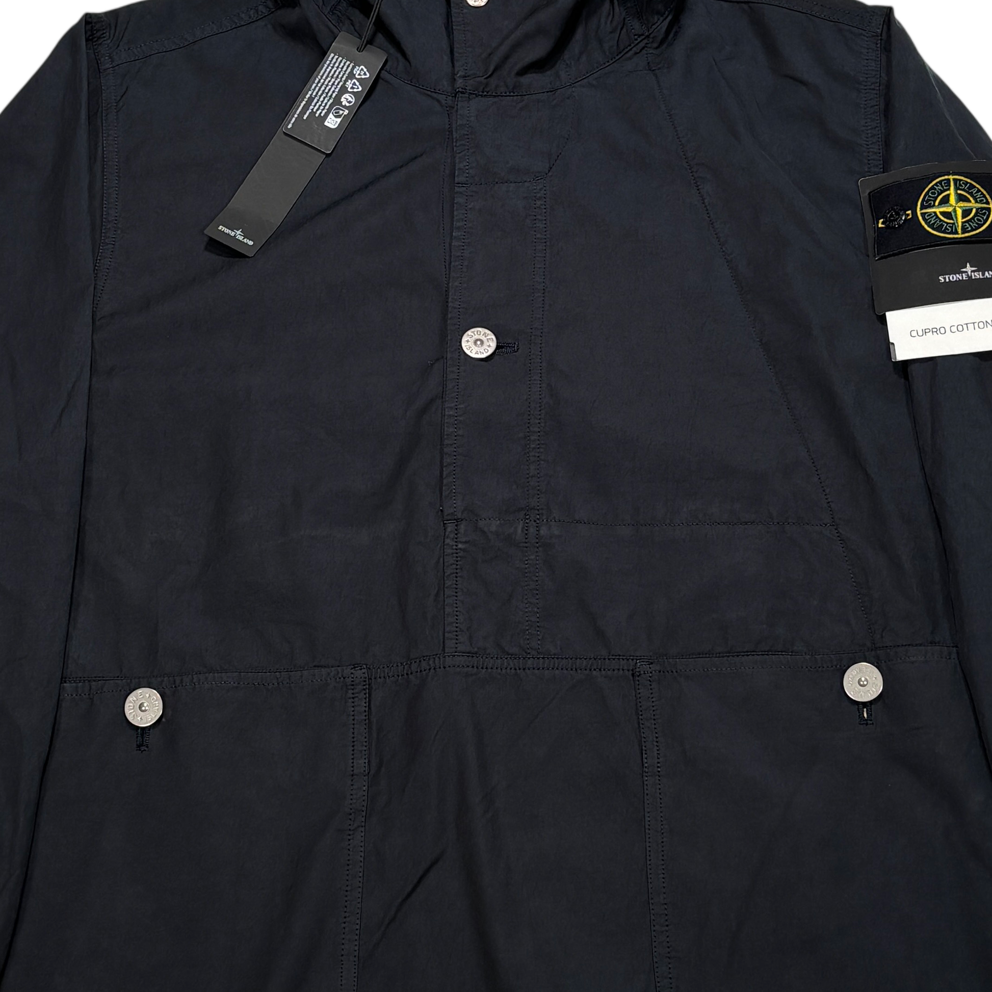 Stone Island Navy Cupro Cotton Twill-TC