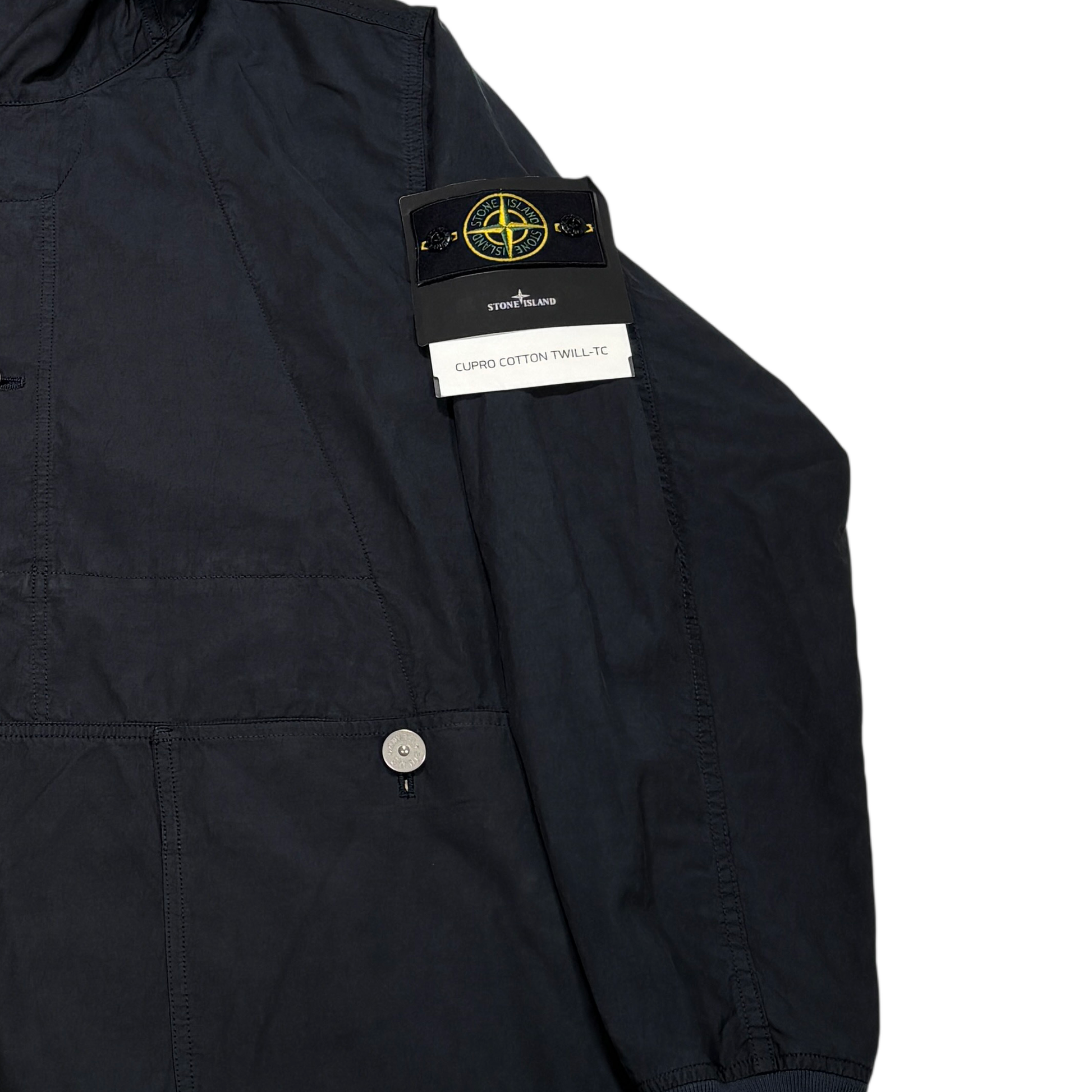 Stone Island Navy Cupro Cotton Twill-TC