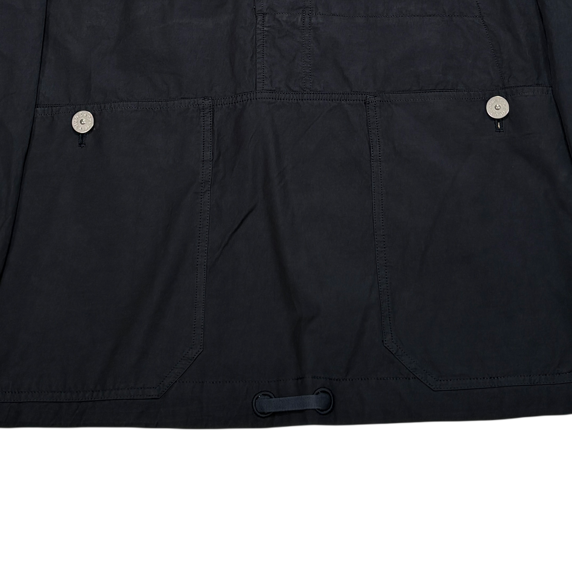 Stone Island Navy Cupro Cotton Twill-TC