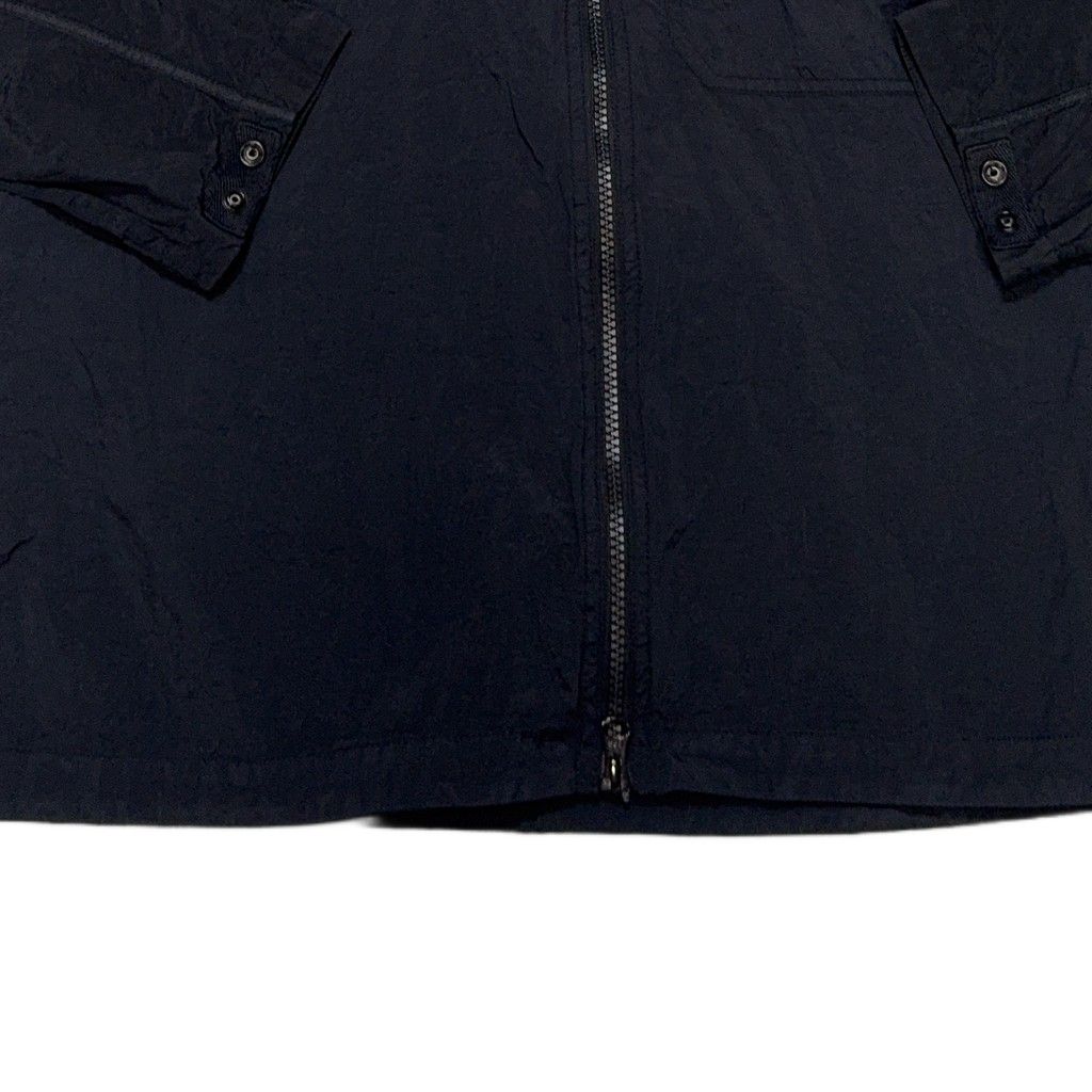 Stone Island Nylon Zip-Up Chest Pocket Overshirt – Navy