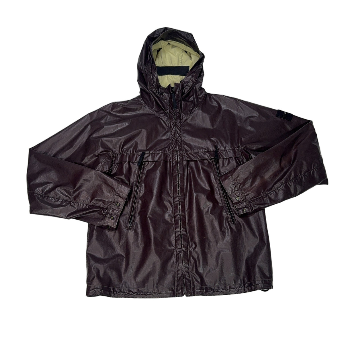 Stone Island Heat Reactive Hooded Zip Shell Jacket – Brown