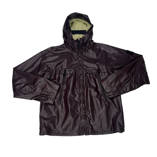 Stone Island Heat Reactive Hooded Zip Shell Jacket – Brown