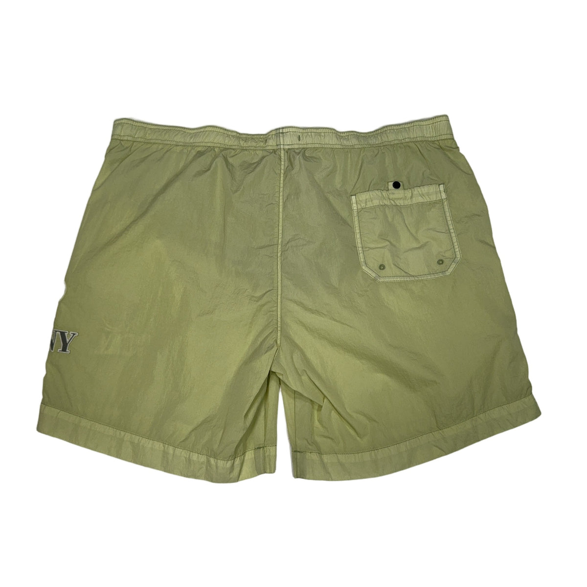 Cp Company Green Spell Out Nylon Swim Shorts