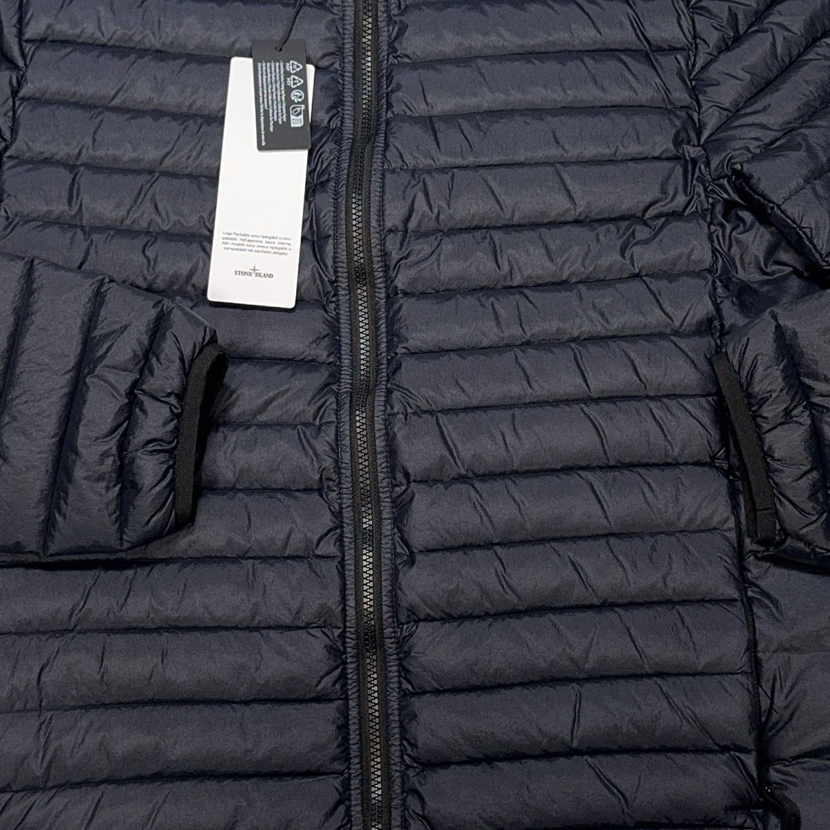 Stone Island Loom Woven Chambers Navy Coat