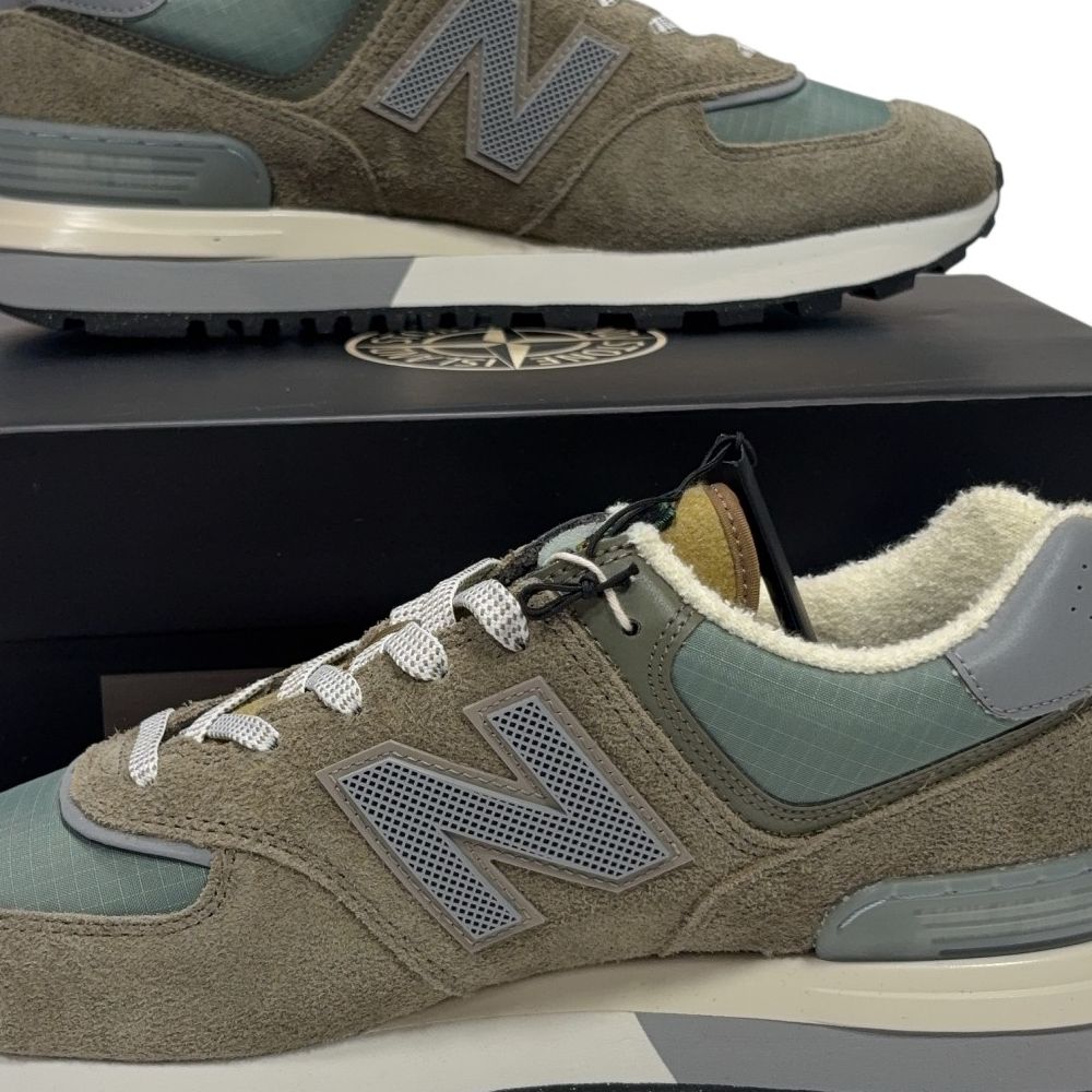 Stone Island x New Balance 574 Olive Green Green Trainers