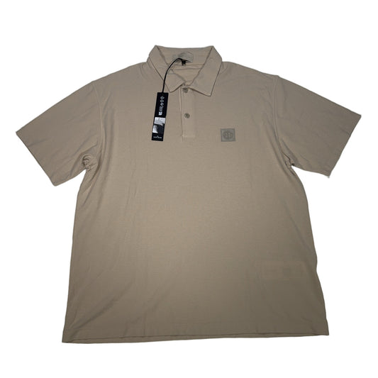 Stone Island Beige Ghost Logo Patch Beige Polo Shirt