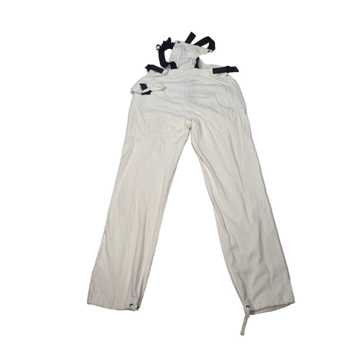 Stone Island Green Edge Dungarees Trousers – White