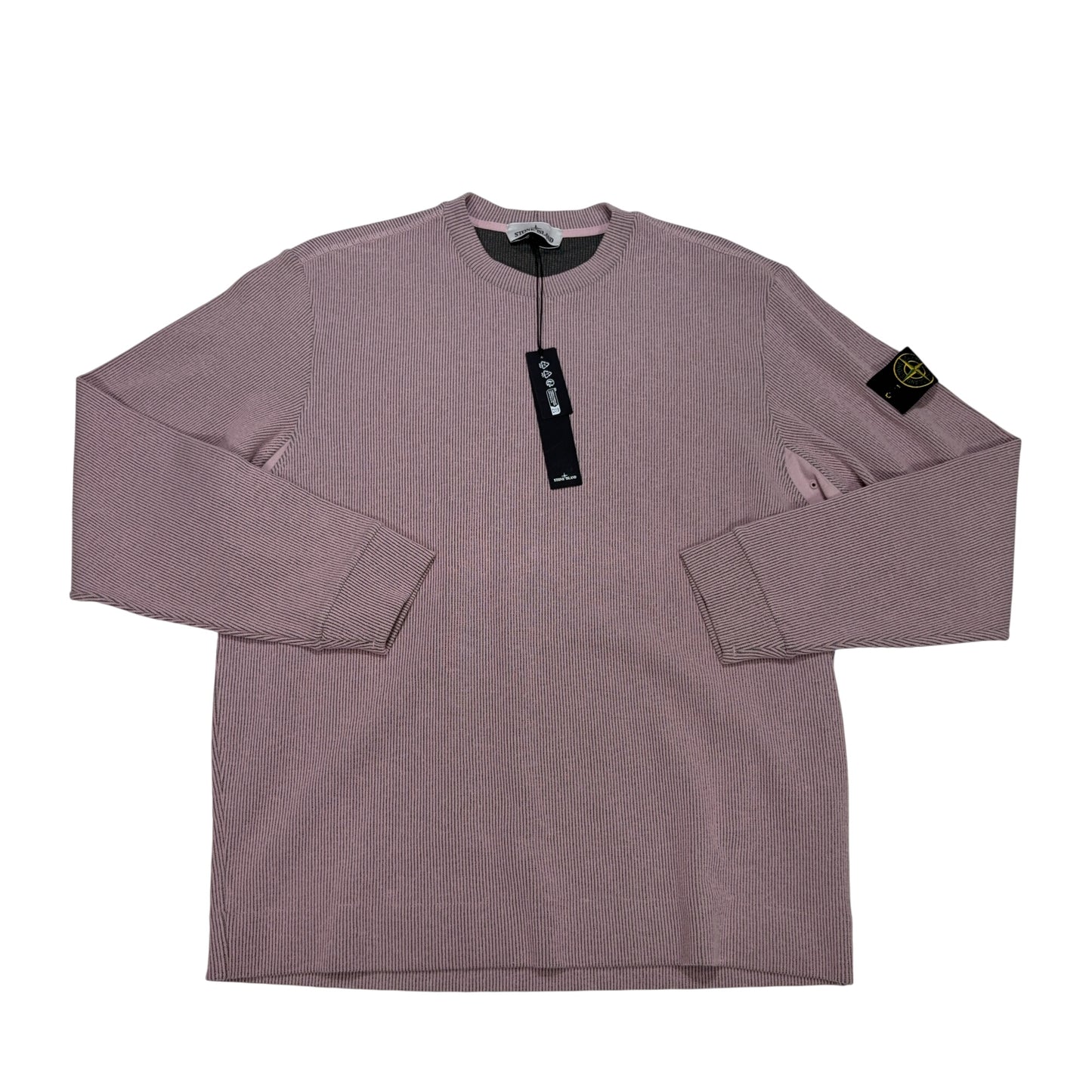 Stone Island Ribbed Cotton Pink Jumper
