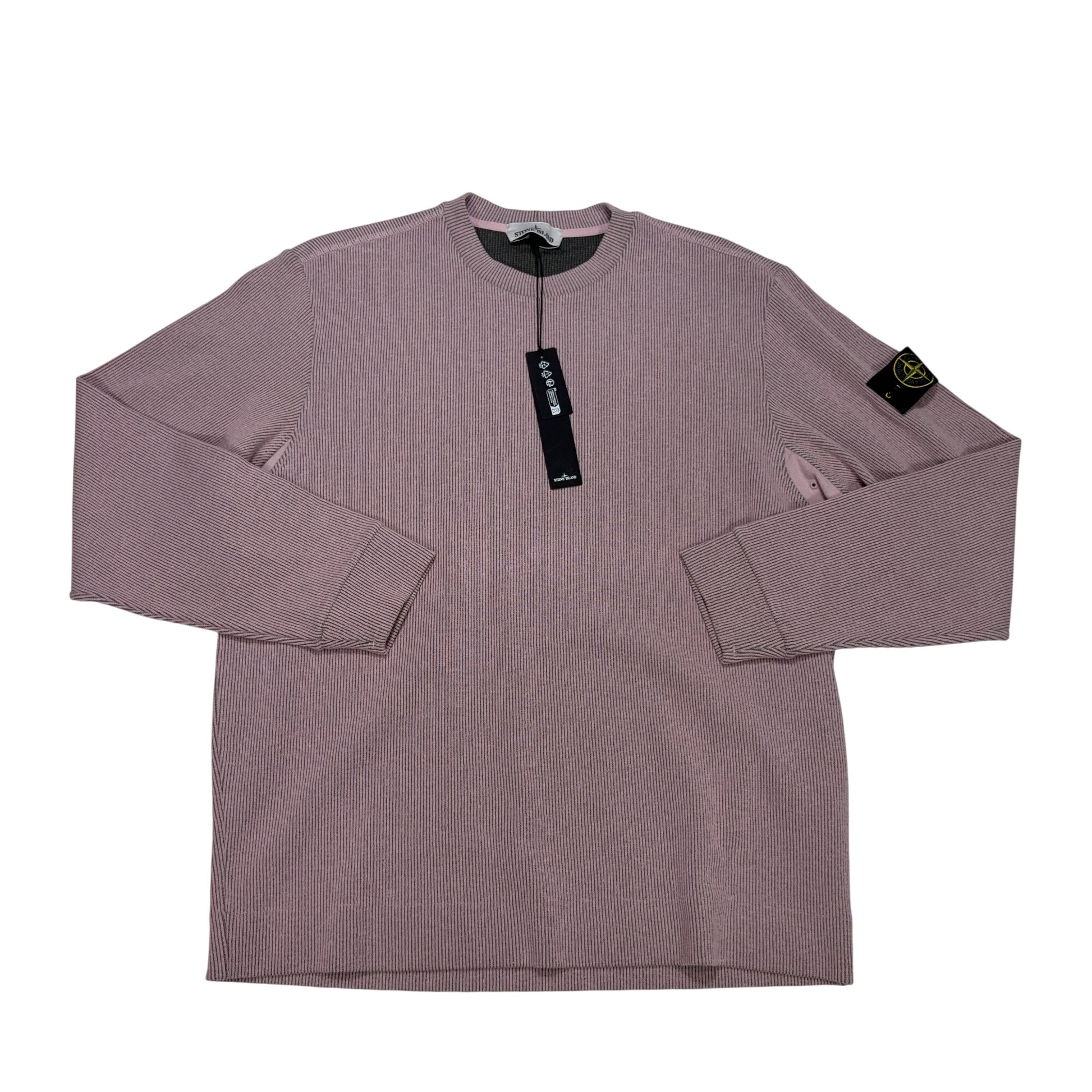 Stone Island Ribbed Cotton Pink Jumper