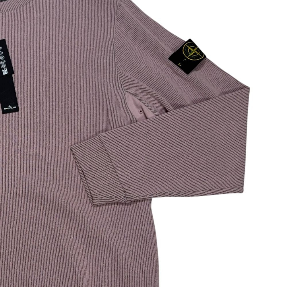 Stone Island Ribbed Cotton Pink Jumper
