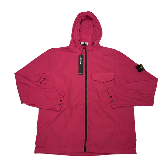 Stone Island Cotton Hooded Overshirt Pink Jacket
