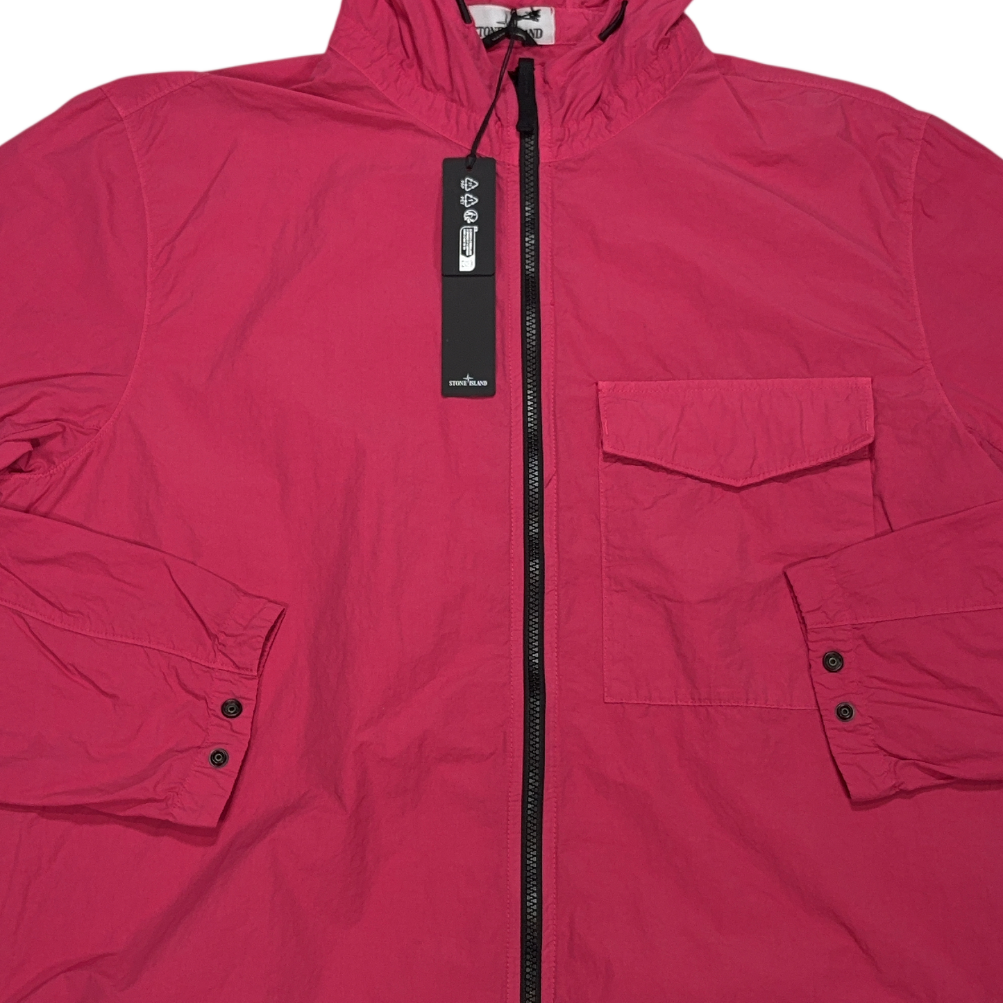 Stone Island Cotton Hooded Overshirt Pink Jacket