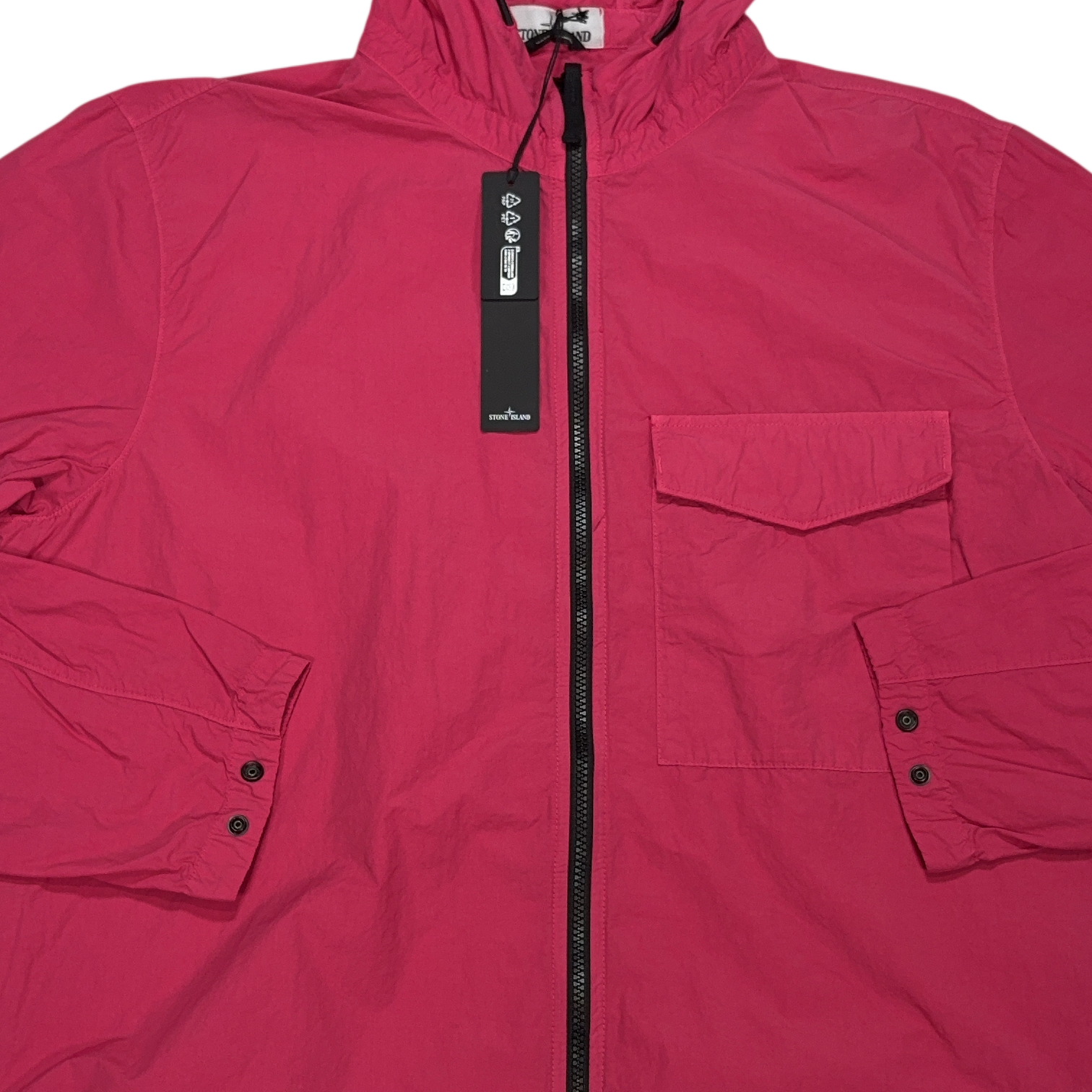 Stone Island Cotton Hooded Overshirt Pink Jacket