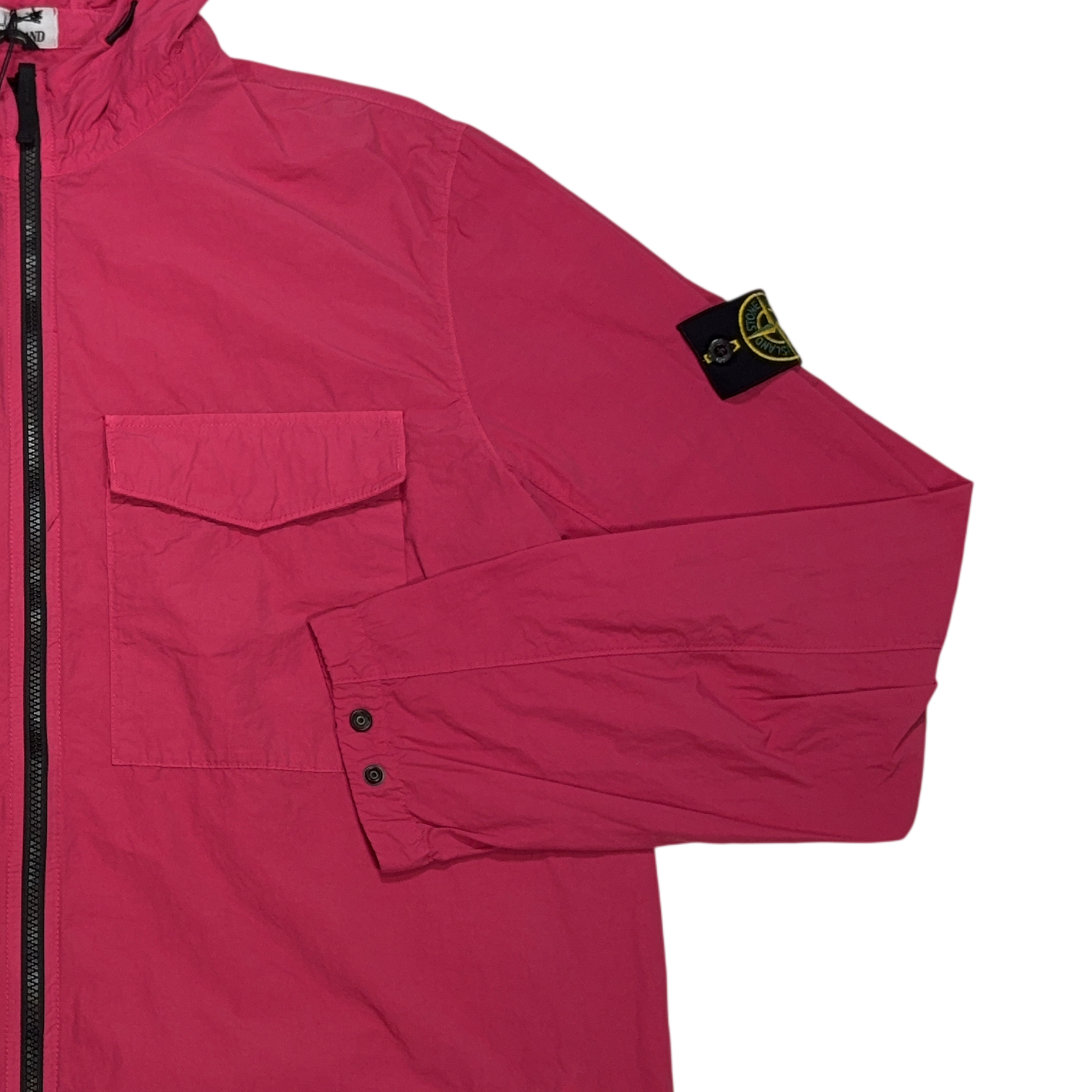 Stone Island Cotton Hooded Overshirt Pink Jacket