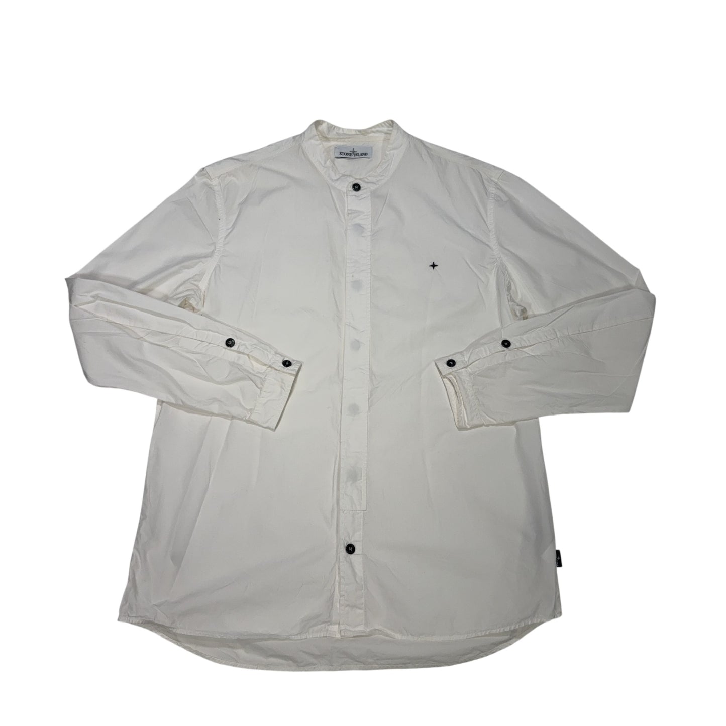 Stone Island Compass Patch White Shirt