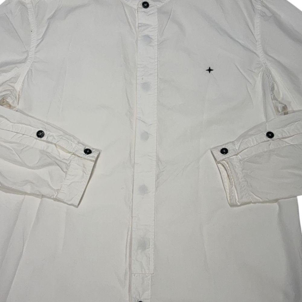 Stone Island Compass Patch White Shirt