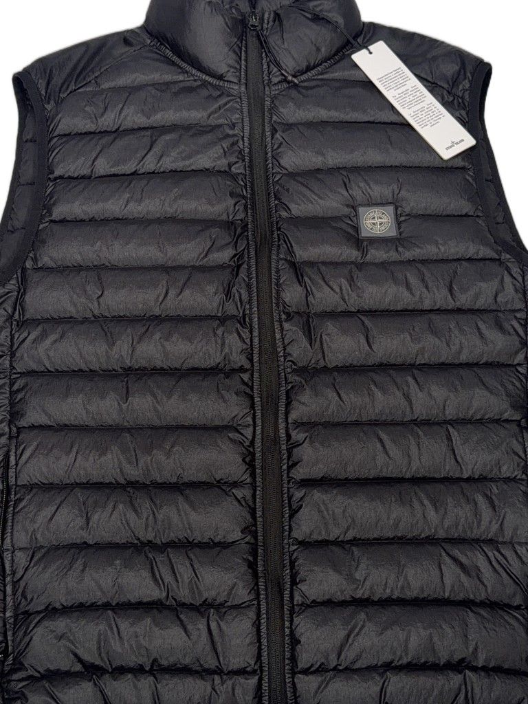 Stone Island Loom Woven Chambers Quilted Gilet – Black