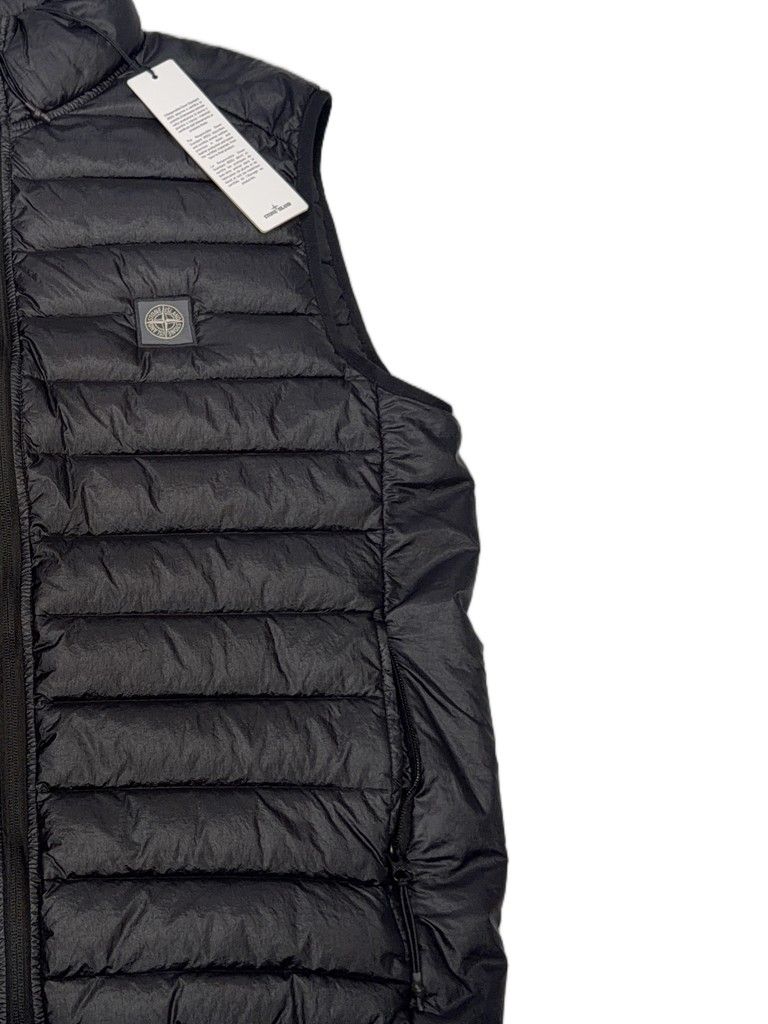 Stone Island Loom Woven Chambers Quilted Gilet – Black