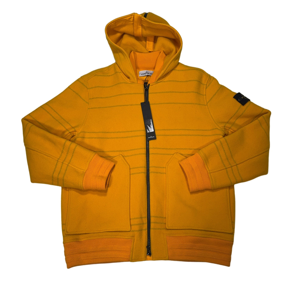 Stone Island Capo Campionario Full-Zip Hoodie – Orange