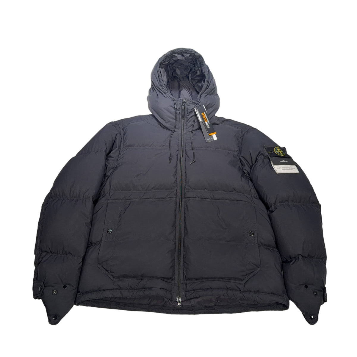 Stone Island Matt Ripstop Cordura Hooded Puffer Jacket – Black