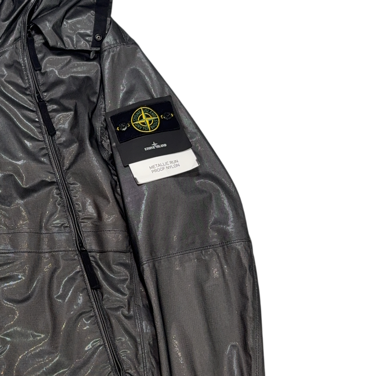 Stone Island Metallic Run Proof Nylon Black Jacket