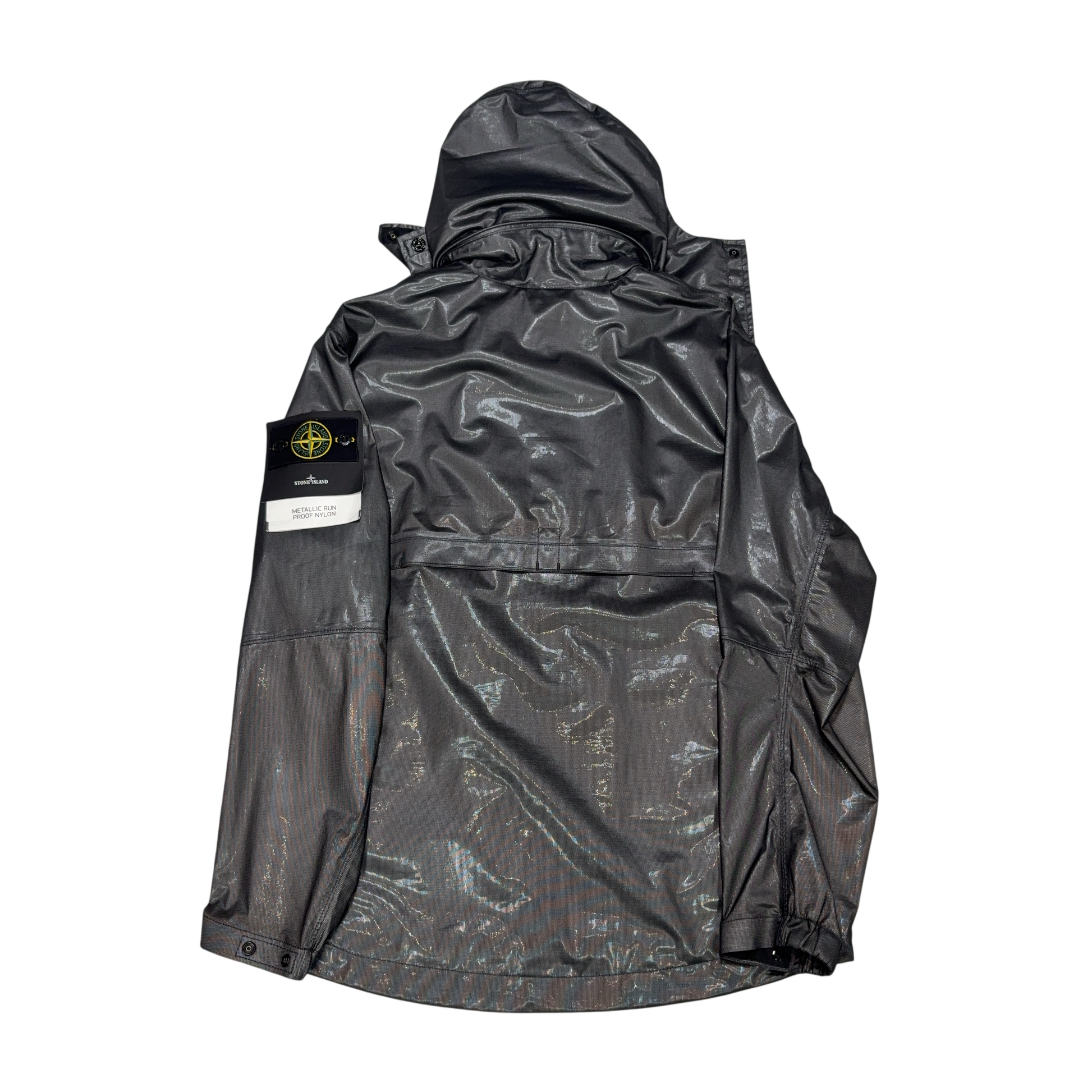 Stone Island Metallic Run Proof Nylon Black Jacket
