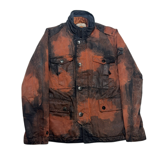 Stone Island Raso Hand Painted Tortoise Shell Brown Jacket