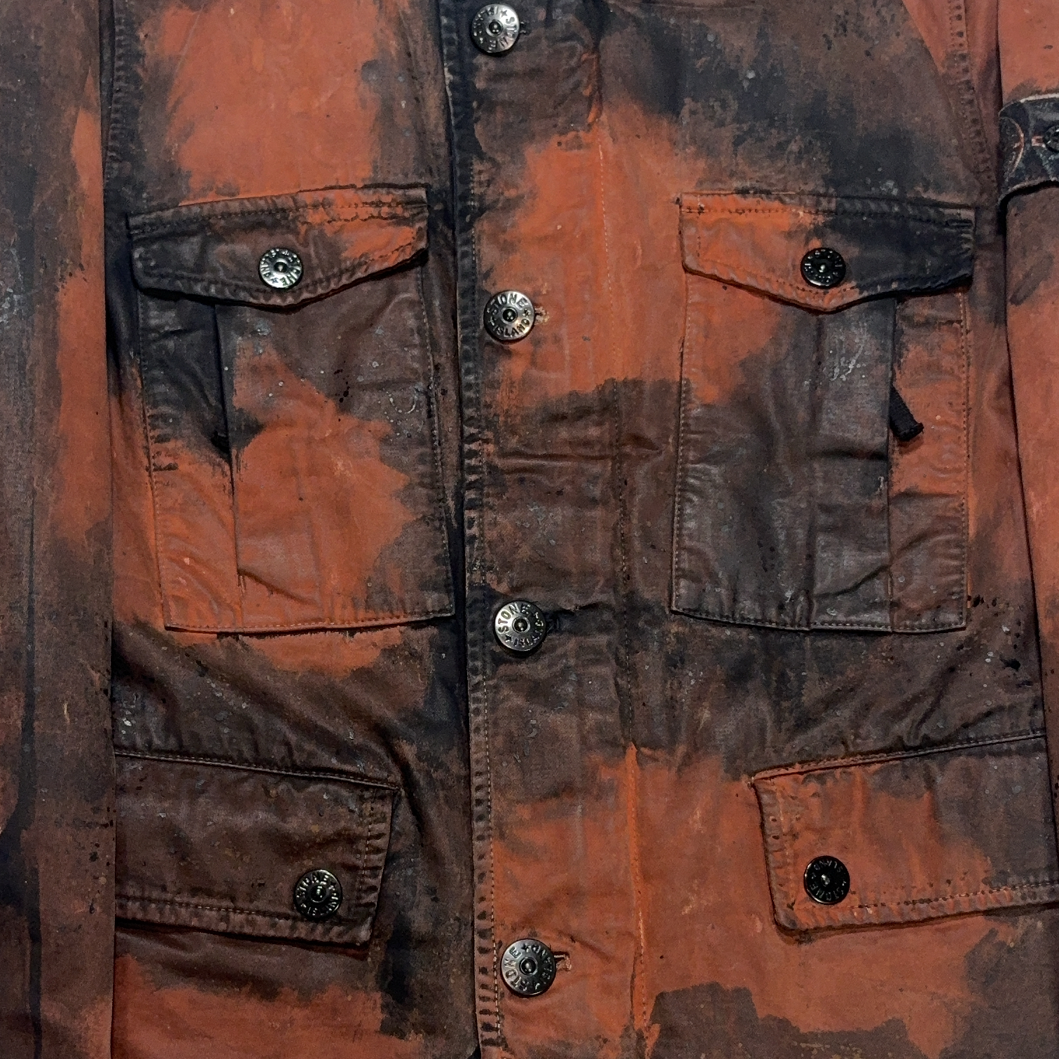 Stone Island Raso Hand Painted Tortoise Shell Brown Jacket