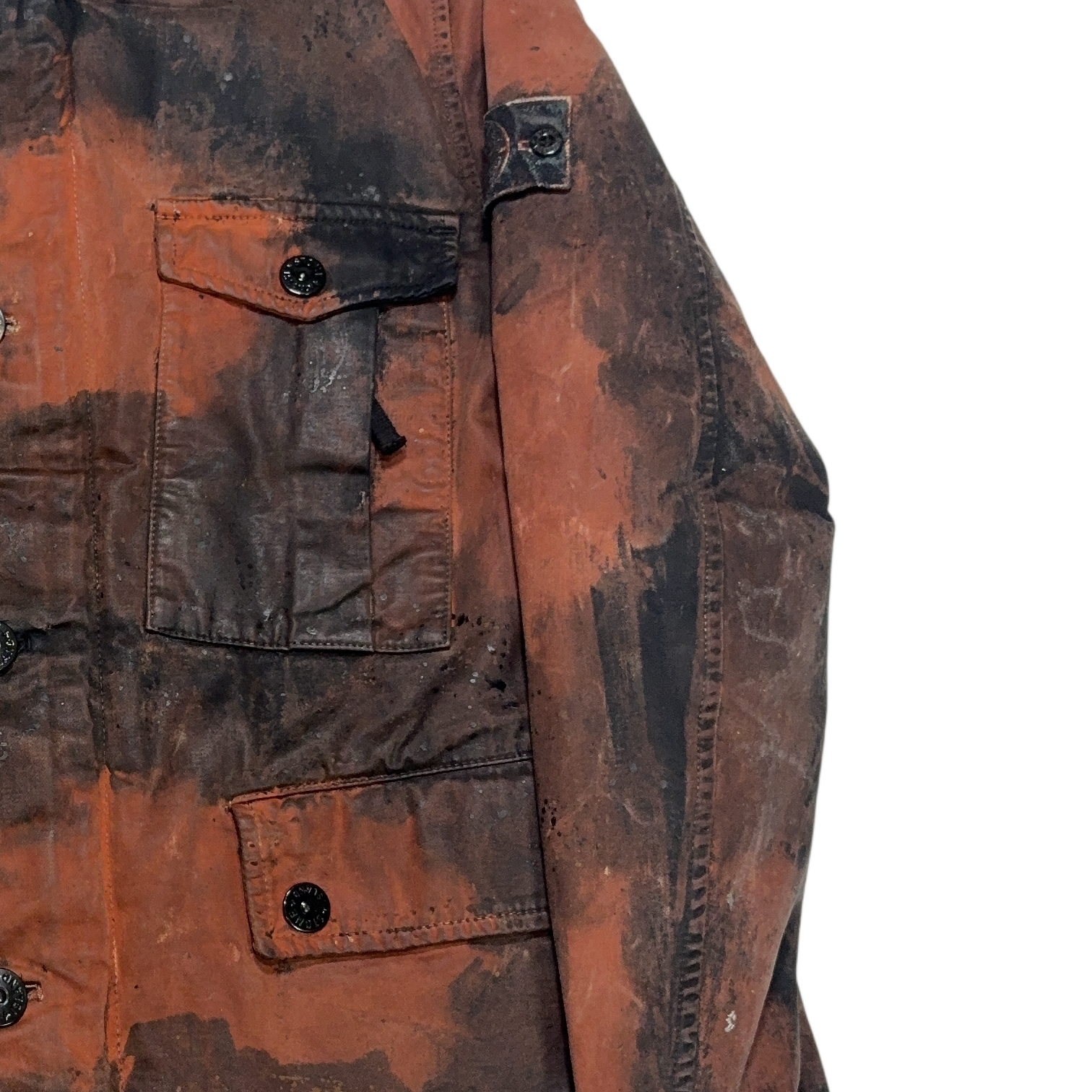 Stone Island Raso Hand Painted Tortoise Shell Brown Jacket
