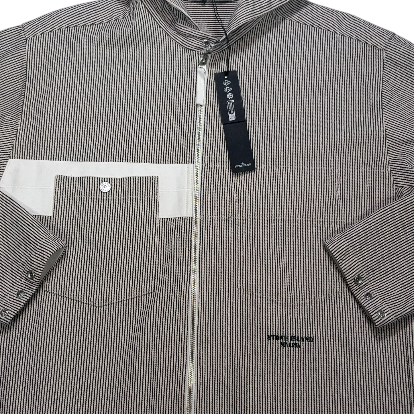 Stone Island Marina White Hooded Jacket