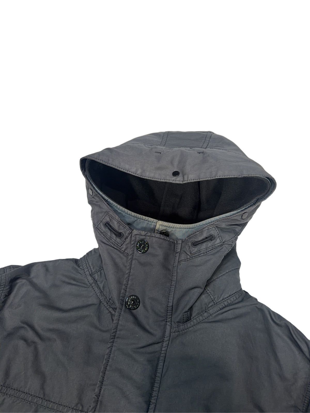 Stone Island Hooded Utility Jacket With Dutch Rope Liner – Grey