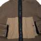 Stone Island Fleece Reversible Panel Hooded Fleece Jacket – Brown